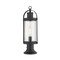 Z-Lite Roundhouse 1 Light Outdoor Pier Mounted Fixture, Black And Clear Seedy 569PHM-553PM-BK - alternate 4